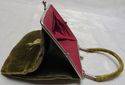 Antique Vintage Retro Hand Bag Purse Velour Clutch