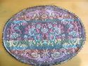 " Vintage Italian Gold Brocade Doily Doiley Rug Ta