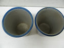 Vintage lot of 2 Antique Grey & Blue Decorated Old