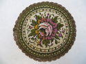 Vintage Italian Gold Brocade Doily Doiley Rug Tabl