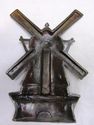  Vintage Thermometer Bronzed metal Dutch Windmill 