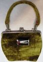 Antique Vintage Retro Hand Bag Purse Velour Clutch