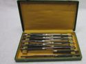 Antique Inox Dinner Knife Set Original Box 11 Cutl