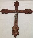 ExLg Old Antique Crucifix Wood Ornate Cross Corpus