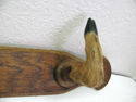 Vintage 3 real Stag Deer Hoof  Hooks Coat Rack Cab