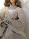 Old Antique Madonna Wax Angel w Rosary & Lace Figu