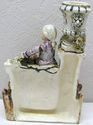 Lovely Antique Majolica Pottery Figural Statue Fig