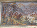 Stunning Antique Woven Tapestry Shabby Swiss Vinta