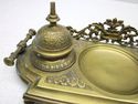 Fine Ornate Victorian Era Antique Solid Brass Inkw