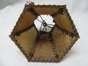 WoW Old Vintage Lamp Shade Clip-on Rawhide Leather