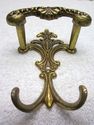 Fantastic Lg Antique Brass Hat Coat Hanger Ornate 