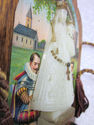 Antique Vintage Holy Water Font Montaigu Madonna  