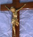 Antique Ormolu Gold Gilded Bronze Corpus Crucifix 