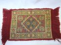 Small Old Antique Area Hall Rug Carpet Knotted Woo