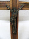 Antique Religious Crucifix Cross Bronze Figure Jes