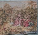 Vintage Romantic Tapestry Goblin Romantic Scene Fa