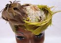 Fantastic Vintage Lady's Hat Fascinator Velour Flo