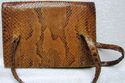 Gorgeous Vintage Brown Snake Skin Leather Purse La