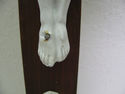 Large Antique Crucifix Wood Wall Vintage Bisque Po