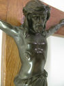 Antique Religious Cross Crucifix  Bronze Corpus Ch