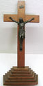 Antique Religious Cross Crucifix  Bronze Corpus Ch