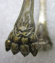 Old Ornate Sugar Cube Tongs Claws Fork Server Vint