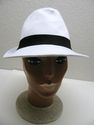 New Classic White Cotton Fedora Unisex  Men's Hat 