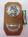  Antique Holy Water Font Silver Maria Virgo Plaque