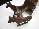 American Antique Toy Pull Horses and Carriage Vint