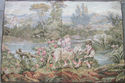 Vintage Romantic Tapestry Goblin w Children Mid Ce