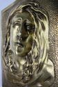 Antique Heirloom Jesus Christ Brass Plaque Stand S