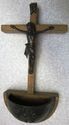 Antique Jesus Christ Holy Water Font with Vintage 