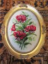 Set 2 Vintage Needlepoint Art Flower Picture Flore