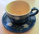 Rare Vintage Italian Deruta Cup & Saucer Tarautais