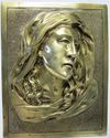 Antique Heirloom Jesus Christ Brass Plaque Stand S