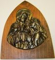 Antique Jesus Christ Holy Communion Metal Plaque S