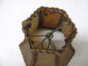 WoW Old Vintage Lamp Shade Clip-on Rawhide Leather