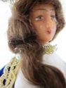 Old Antique Madonna Wax Angel w Child & Lace Figur