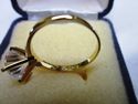 Fabulous Gold Engagement Ring w Glass Diamante Sto