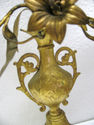 L Antique Gold Flowers Candle Holder Stand Old Ita