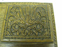 Elaborate Vintage Carved Wood Match Box Cigarette 