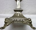 Old French Antique Crucifix Altar Silver Metal Cro