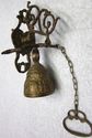 Antique Old Store Service Door Bell w Bracket Hold