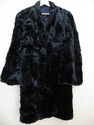 Vintage Women's Ladies Genuine Fur Coat Shiny Blac