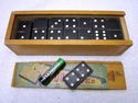 Vintage Set Dominos Dominoes 28 Wooden Finger Join