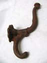 Antique Primitive Heavy cast iron Coat Hanger doub