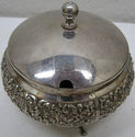 Lovely Ornate Dutch Silver Art Lidded Sugar Bowl B