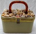 Vintage 1960s Women's Box Purse with Lucite handle