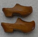 Cute Tiny Miniature Pair of Clogs Primitive Antiqu