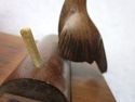 Vintage Carved Wood Novelty Mechanical Bird Cigare